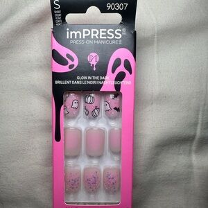 imPRESS Glow in the Dark Pink Press-On Nails